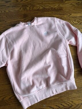 Nike Pink Crewneck with White Swoosh Logo medium
